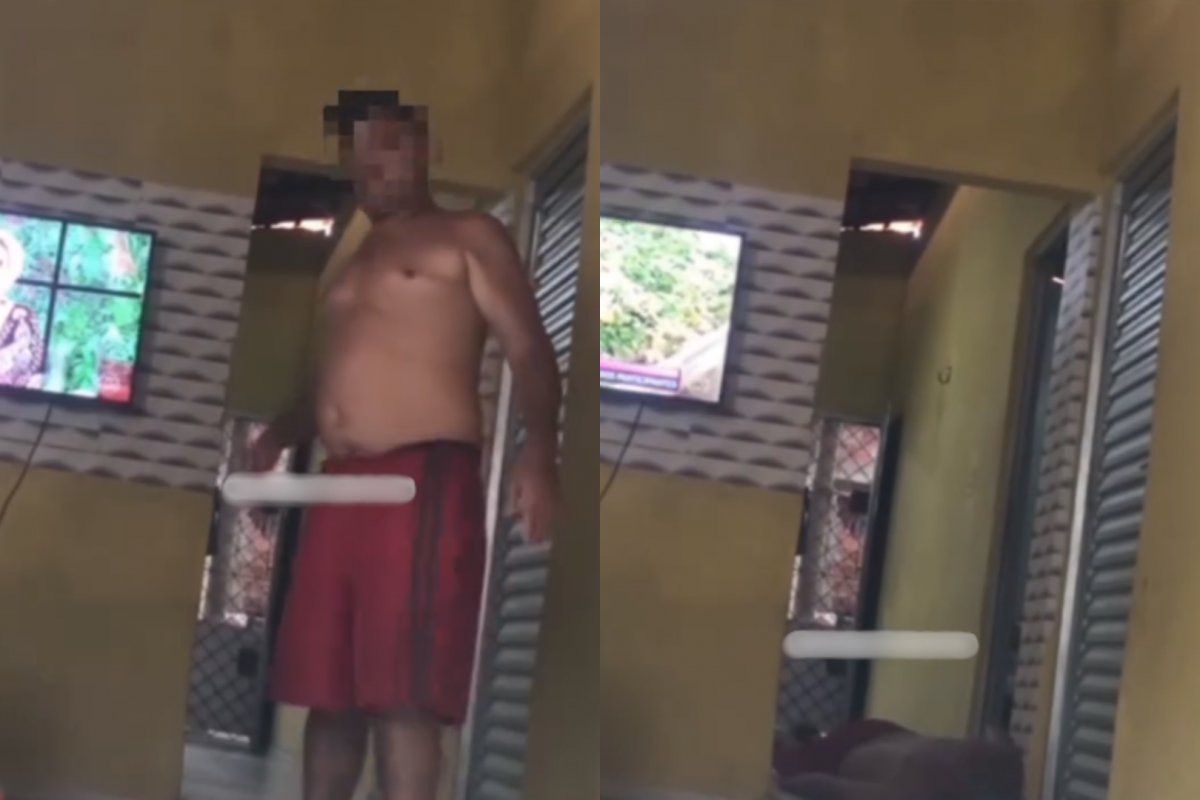 Vídeo: Mulher flagra o próprio pai olhando a neta bebê tomando banho por debaixo da porta