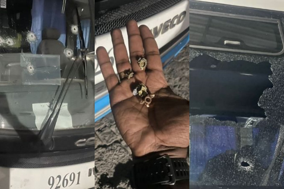 Vídeo: Ônibus é alvo de tiros enquanto retornava para a garagem em Lauro de Freitas