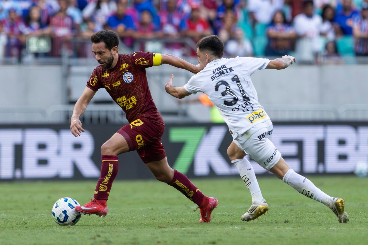 Bahia defende invencibilidade em casa contra Santos pressionado na Fonte Nova