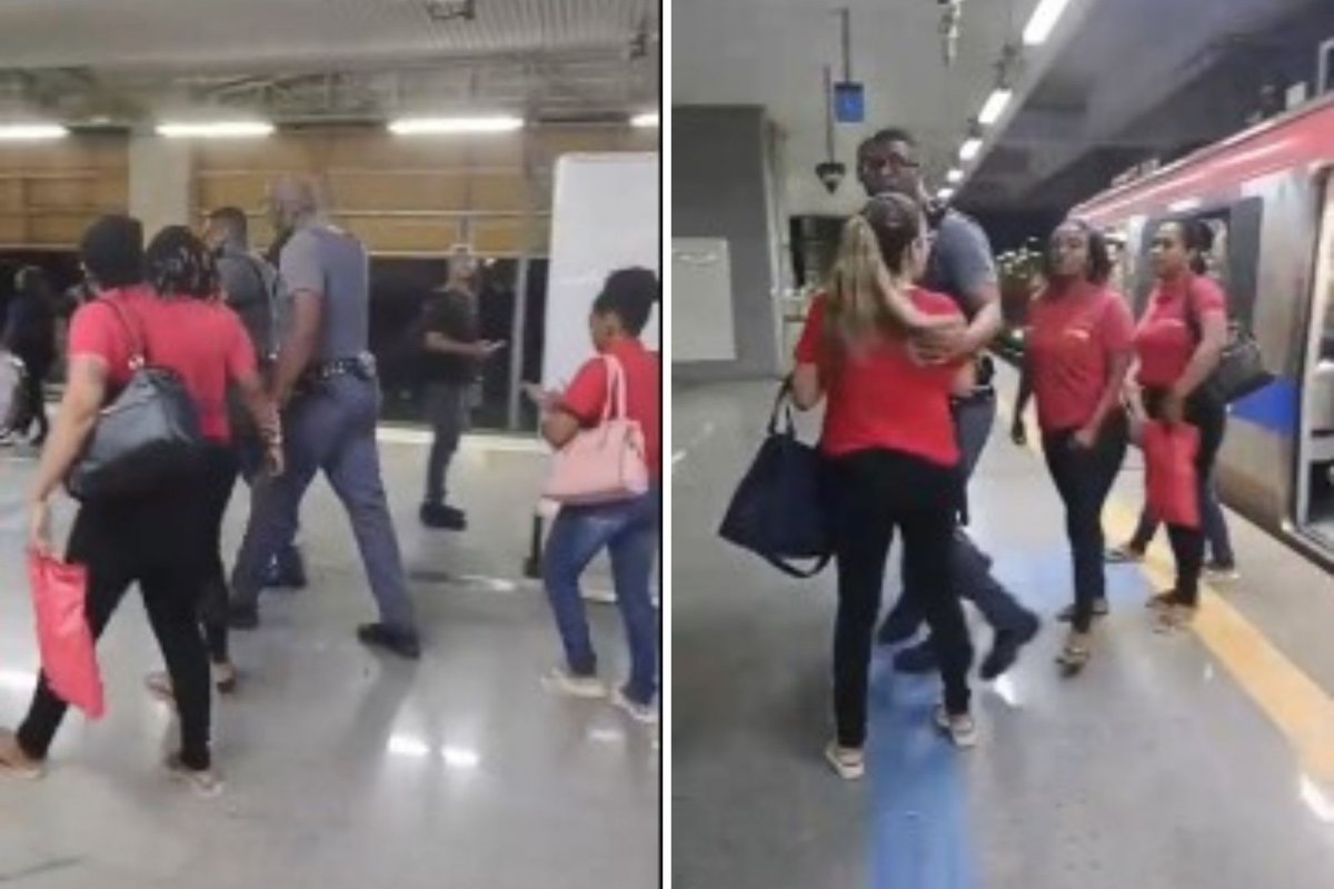 Vídeo: Mulher é retirada do metrô após ser acusada de racismo, em Salvador