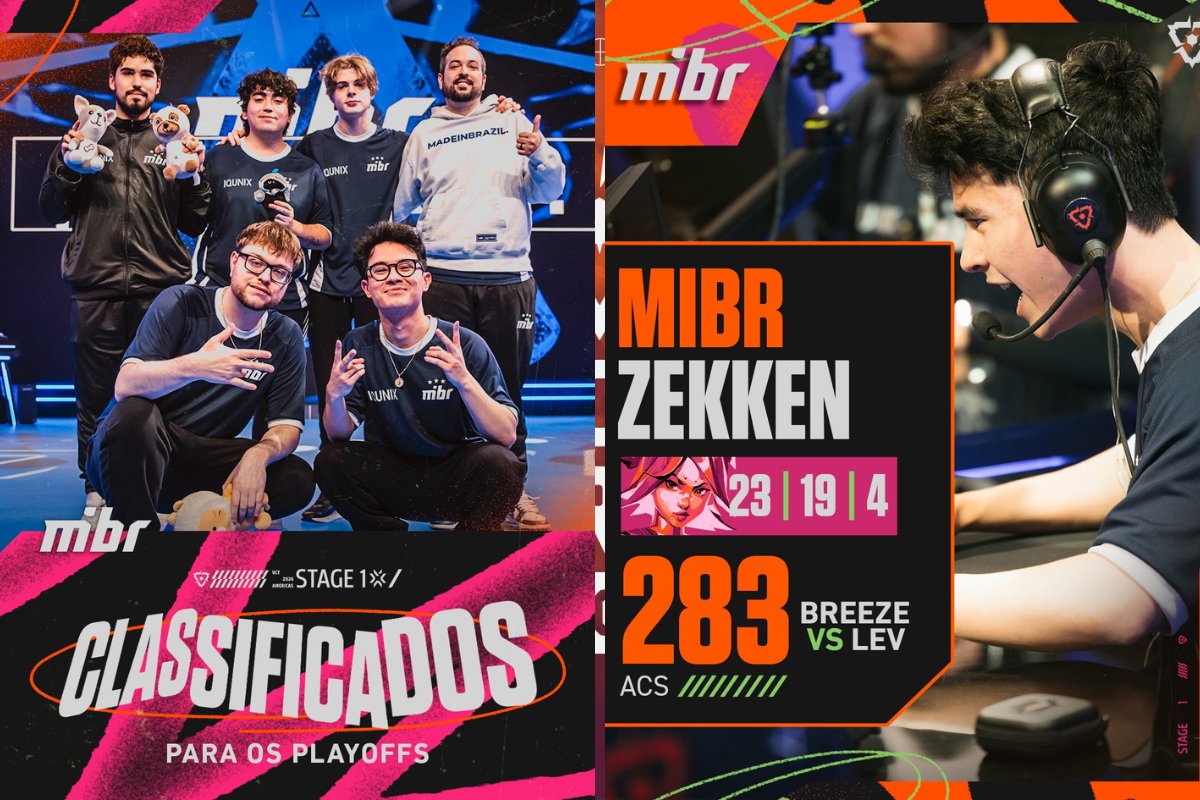 Valorant Champions Tour: MIBR vence Leviatán e classifica para fase eliminatória da competição