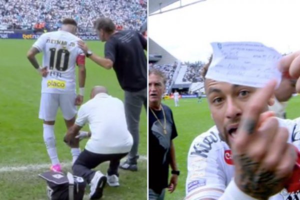 [Arbitragem erra substituição, e Neymar deixa campo antes da hora em último jogo pré-convocação]