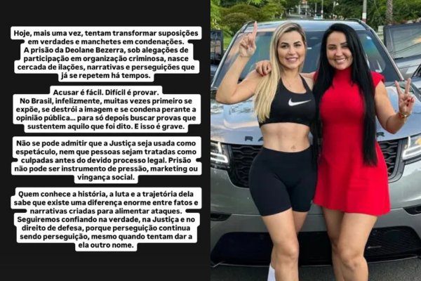 [Irmã de Deolane Bezerra se pronuncia após prisão da advogada: 'difícil é provar' ]