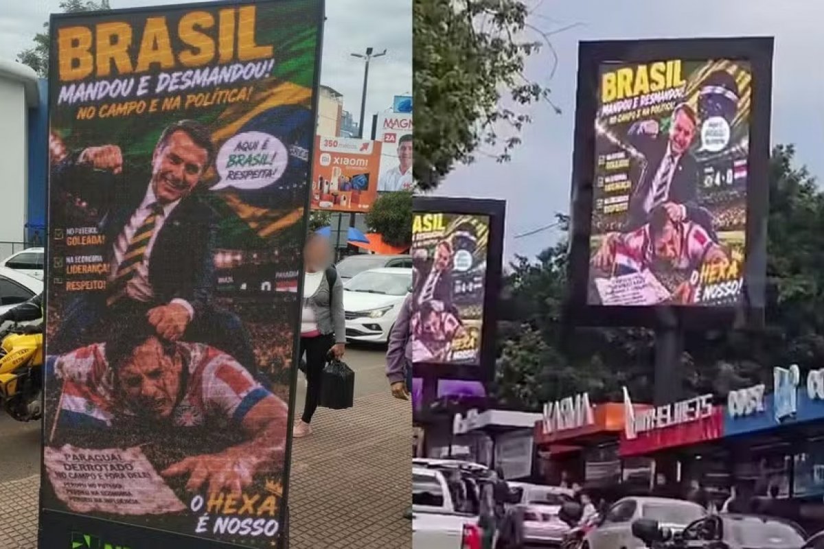 Vídeo: Telão no Paraguai exibe imagem de Bolsonaro agredindo atleta paraguaio do Palmeiras; presidente se manifesta Vídeo: Telão no Paraguai exibe imagem de Bolsonaro agredindo atleta paraguaio do Palmeiras; presidente se manifesta