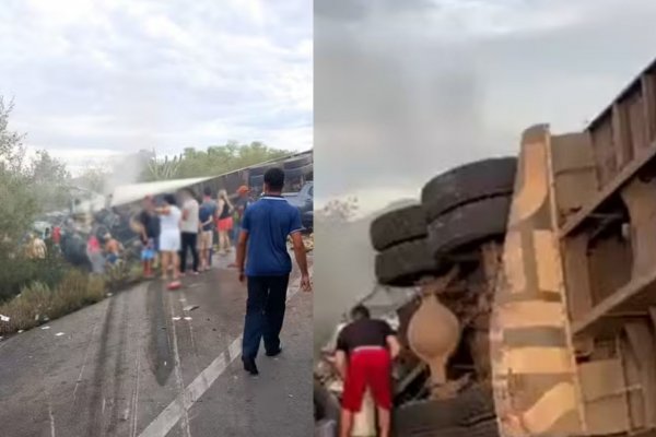 [Acidente entre caminhão e van deixa 16 mortos na BR-116; vítimas eram da mesma família]
