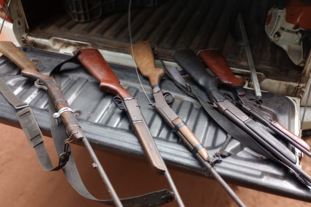 Armamentos são apreendidos em operação contra caça ilegal no sul da Bahia 