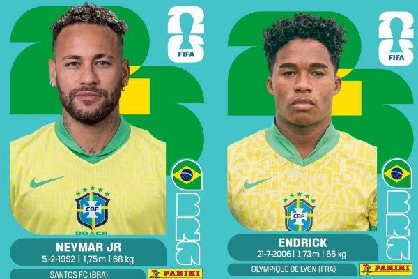[Neymar e Endrick ganham figurinhas extras no álbum da Copa]