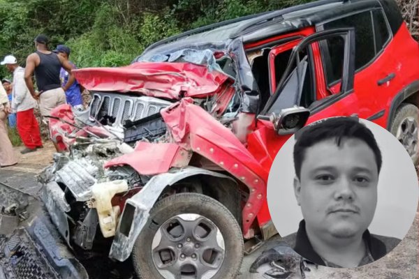 [Médico morre e irmão fica gravemente ferido após acidente entre carro e caminhão em rodovia baiana]