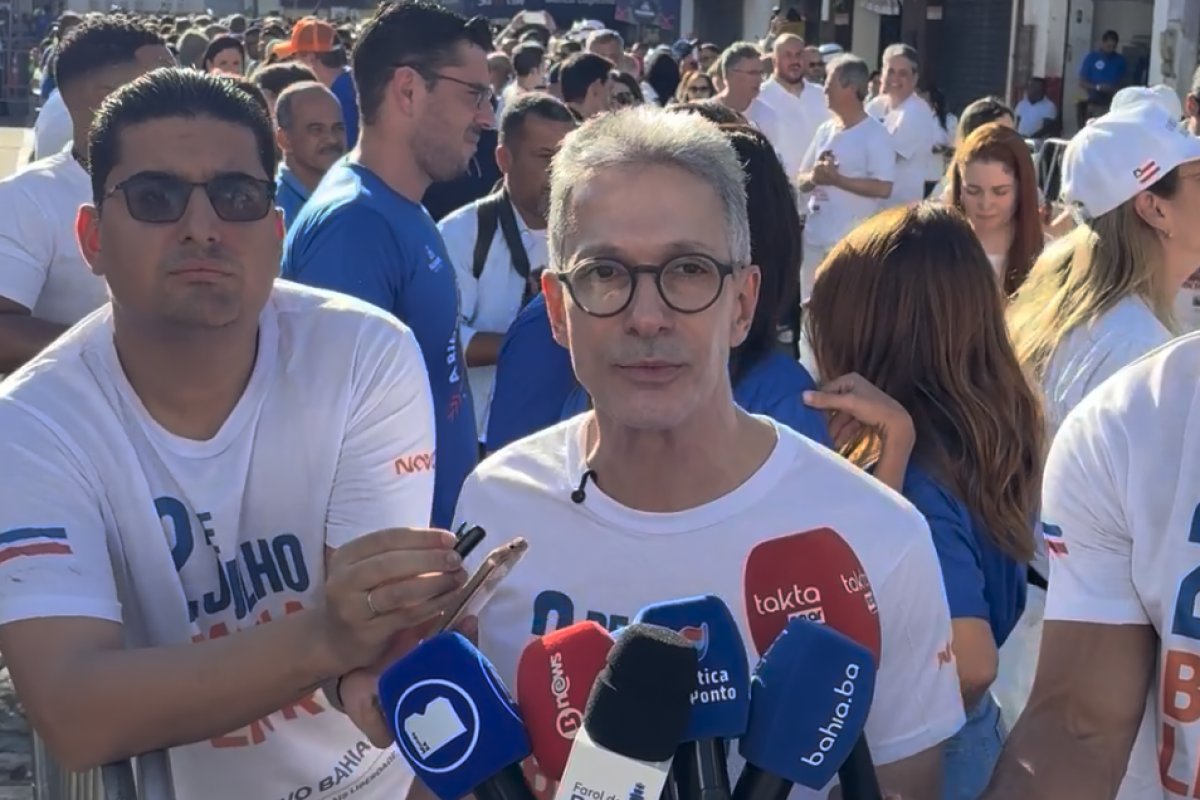 "O PT está destruindo a Bahia e o Brasil", diz Zema ao declarar apoio a ACM Neto