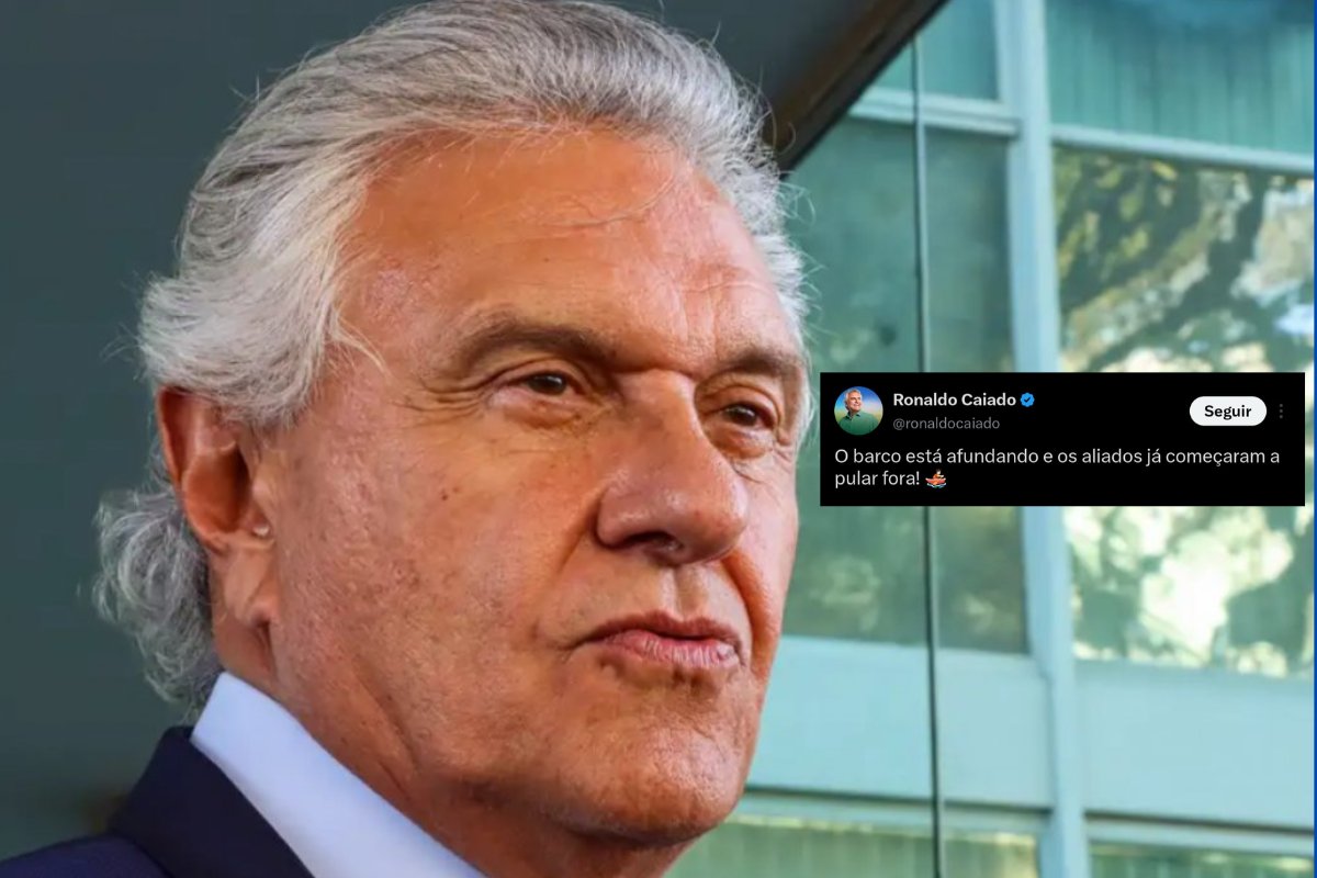 'O barco está afundado', diz Caiado em tom crítico à candidatura de Flávio Bolsonaro