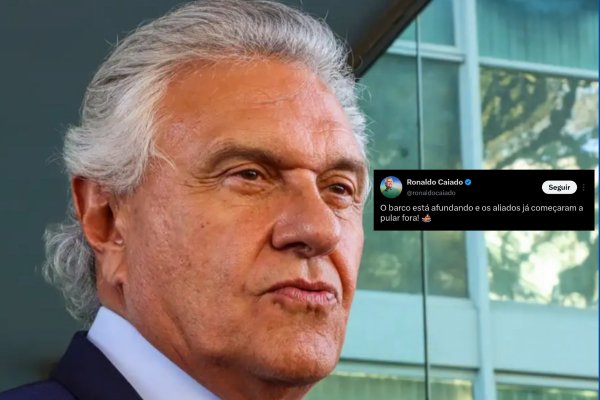 ['O barco está afundando', diz Caiado em tom crítico à candidatura de Flávio Bolsonaro]