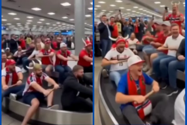 [Vídeo: com eliminação na Copa do Mundo, torcedores noruegueses fazem 'remada viking' em aeroporto nos EUA]