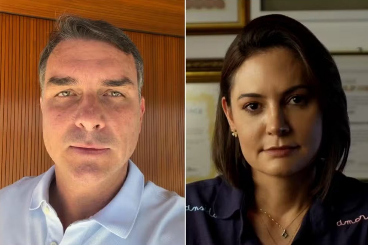 Vídeo: Flávio Bolsonaro pede desculpas e convida Michelle para união na pré-campanha 