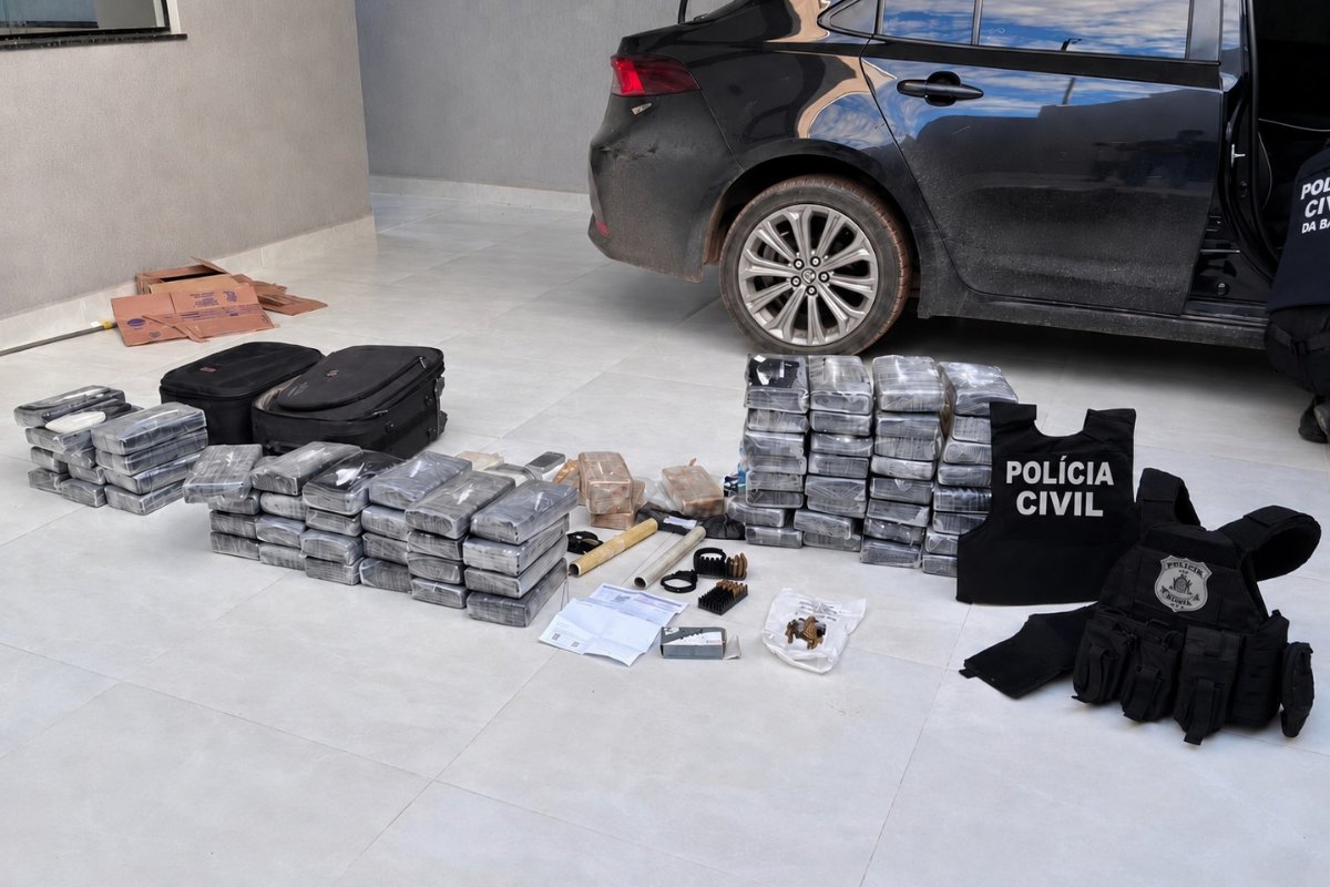 Drogas avaliadas em R$ 2,1 milhões são apreendidas pela Polícia Civil no interior baiano 