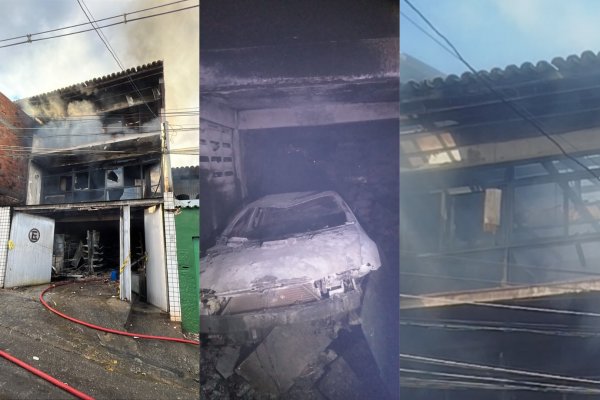 [VÍDEO: Incêndio de grandes proporções atinge prédio comercial em Salvador]