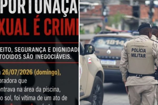 [Mulher é atingida por sêmen enquanto tomava banho de sol em condomínio no Alphaville]