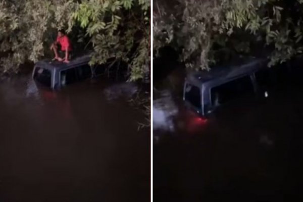 [Van com 11 alunos perde direção e cai em um rio no interior da Bahia]