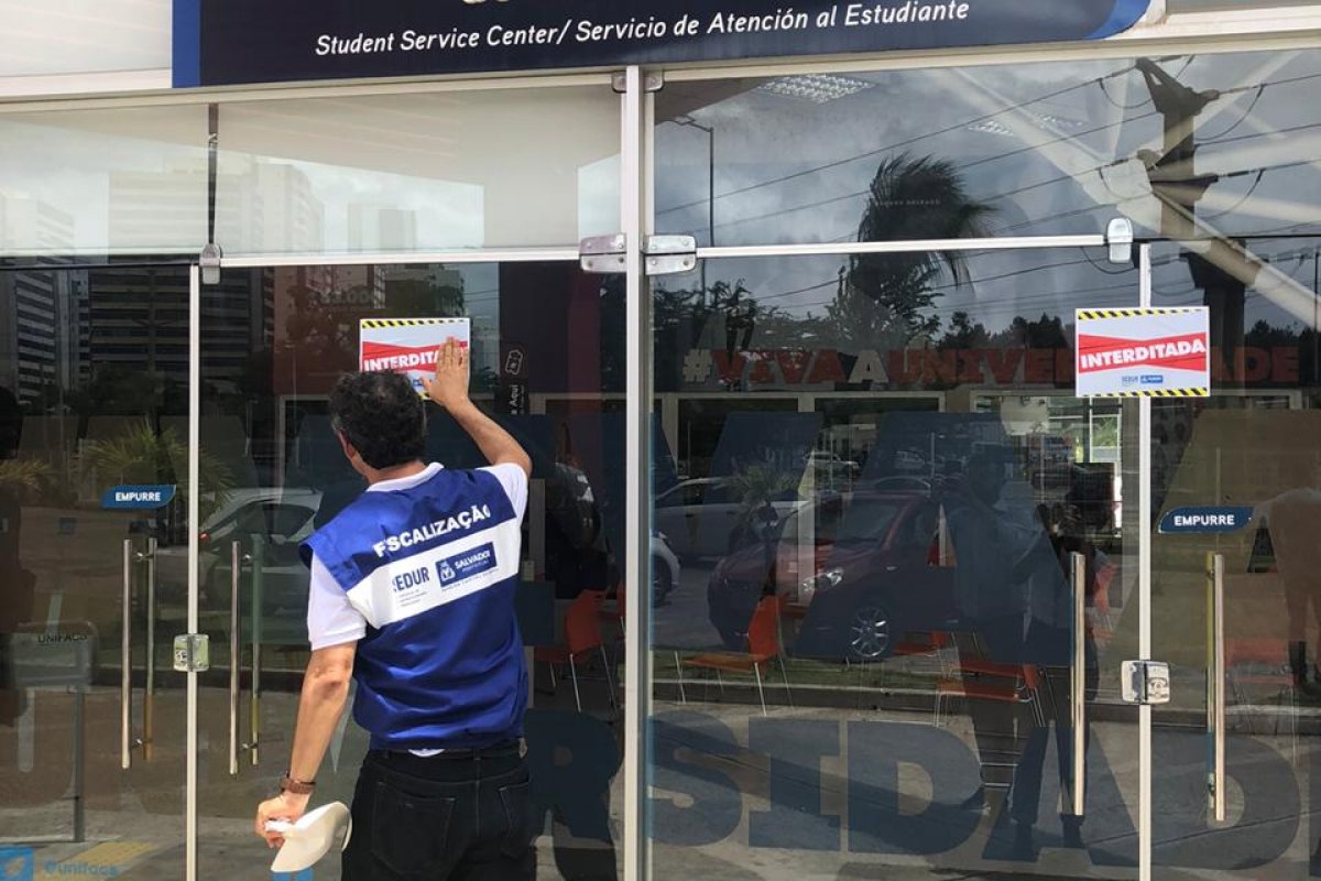 Coronavírus: Força tarefa municipal interdita Unifacs