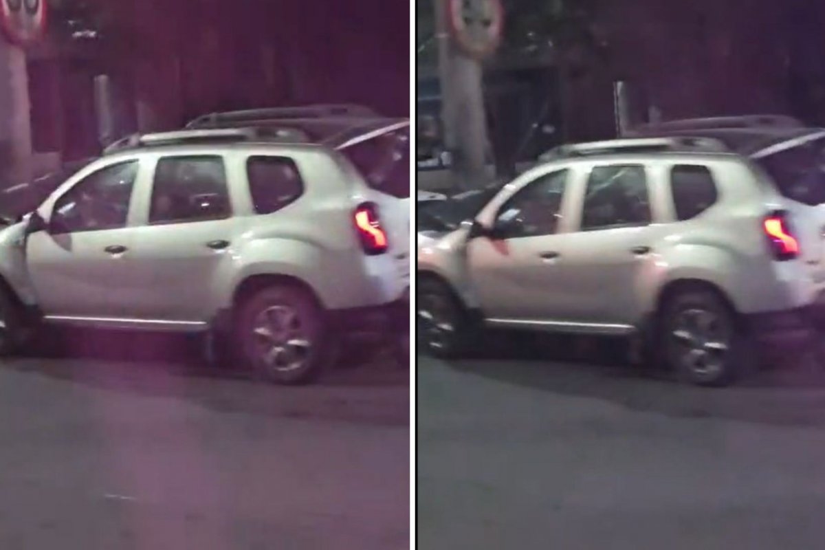 Vídeo: Carro colide com poste na Avenida Paralela e causa congestionamento do trânsito