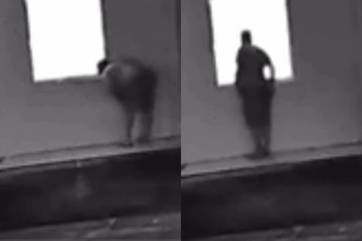 VÍDEO: Homem é flagrado observando vizinha pela janela de condomínio em Feira de Santana
