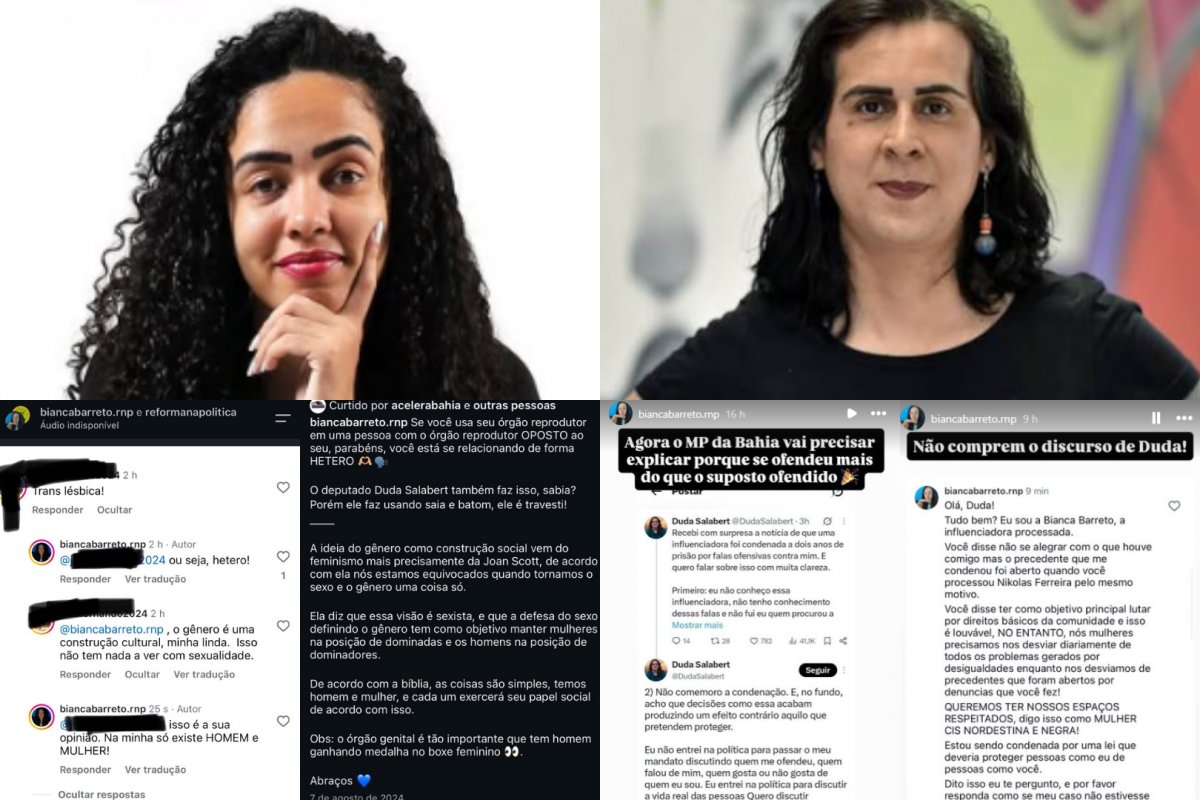 Vídeo: Blogueira baiana é condenada por transfobia contra a deputada Duda Salabert