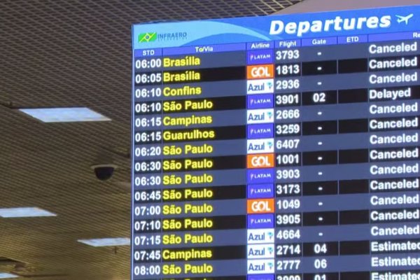 [Aeroporto Santos Dumont tem 12 voos cancelados nesta sexta-feira (28) após acidente com jato]