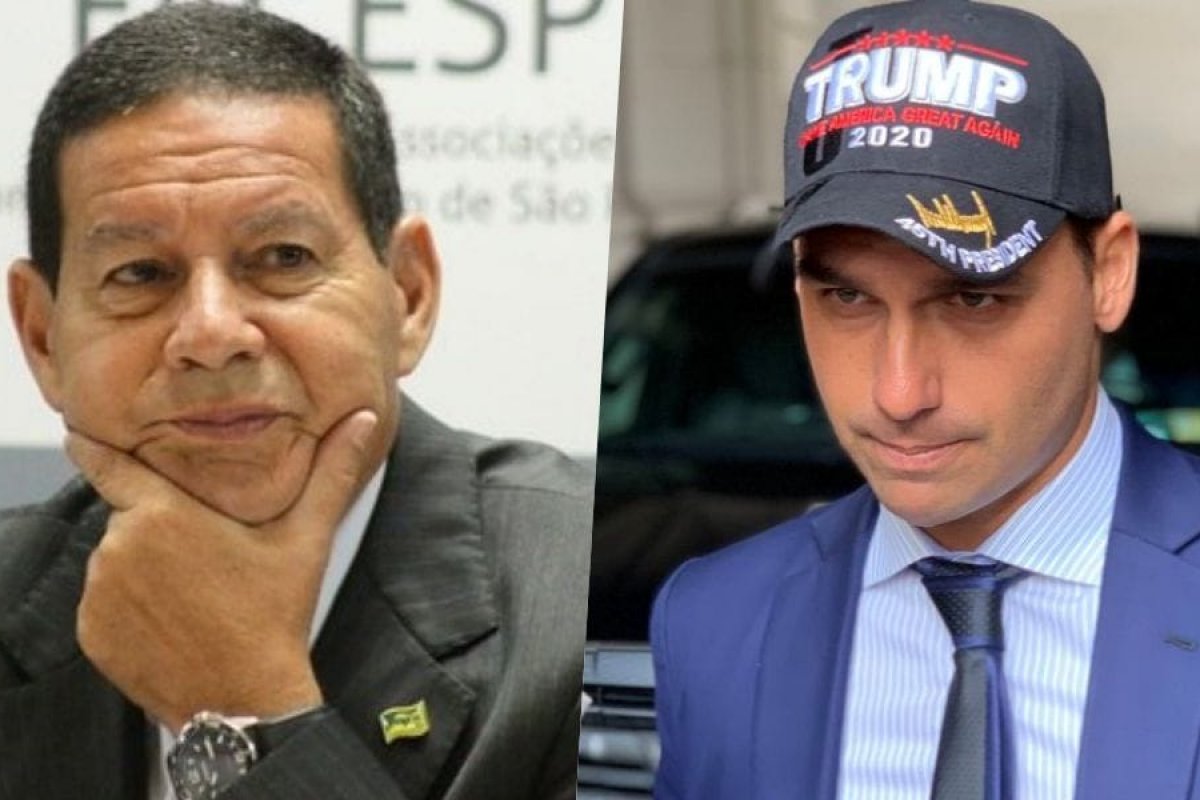 "Ele não representa o governo", afirma Mourão sobre Eduardo Bolsonaro