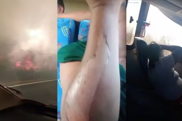 [Ao menos 7 ficam feridos após ônibus passar por incêndio em estrada na Bahia]