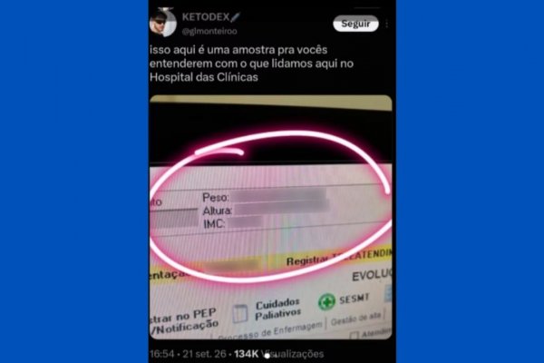 [Médico expõe dados de prontuário e debocha de peso de paciente nas redes sociais]