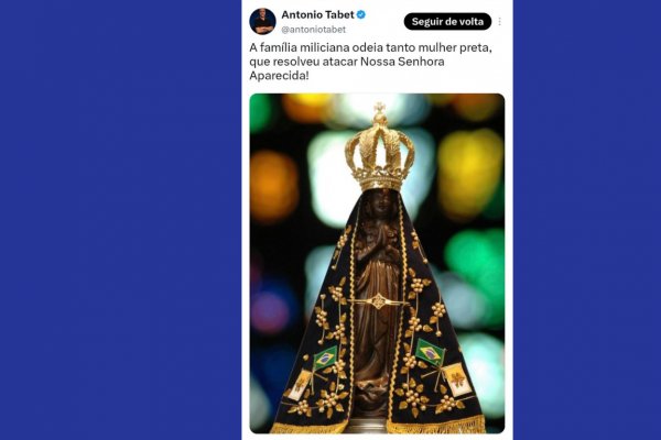 [Mendonça manda Antonio Tabet remover postagem sobre suposto ataque a Nossa Senhora Aparecida]