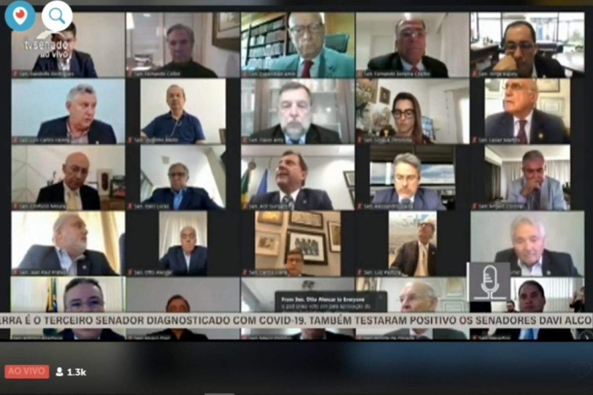 Senadores fazem ajustes para novas sessões online