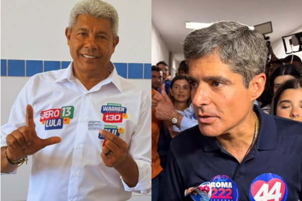 [Disputando o governo da Bahia, Jerônimo Rodrigues e ACM Neto votam em Salvador]