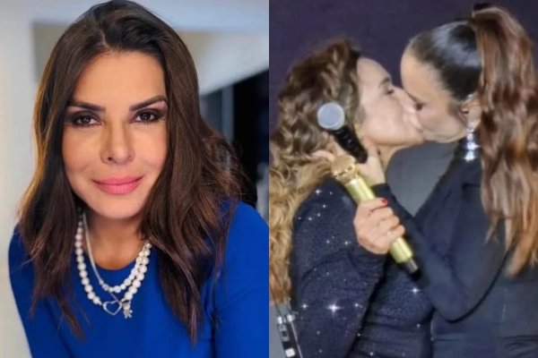 [Mara Maravilha usa beijo de Ivete e Daniela para pedir votos a Flávio]
