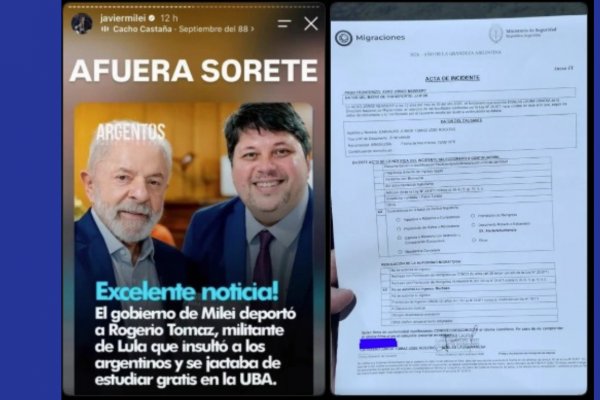 [Jornalista brasileiro crítico a Milei é deportado da Argentina: 