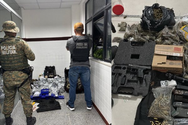 [Mulher é presa em rodoviária na Bahia ao tentar embarcar com drogas, armas e munições na mala]