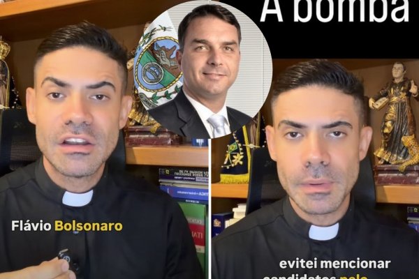 [Vídeo: Padre alerta fiéis sobre ligação de bispo que condena fé católica com Flávio Bolsonaro]