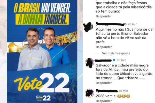 [Bruno Reis recebe chuva de críticas ao pedir votos para Flávio Bolsonaro: “2028 é logo ali”]