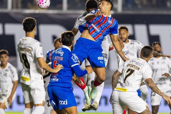 [Bahia não aproveita expulsão de Neymar e sofre empate do Santos nos acréscimos ]