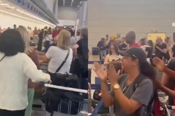 [Vídeo: Cancelamento de voo de Porto Alegre a Salvador gera protestos; companhia alega problemas técnicos]