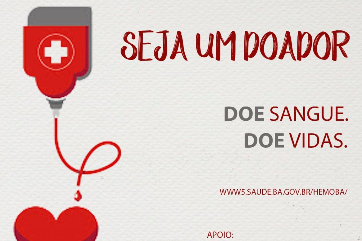 Hemoba realiza campanha para que voluntários não deixem de doar sangue neste período de coronavírus