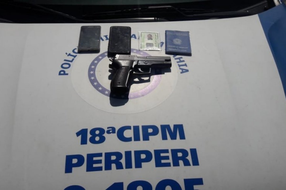 PM prende suspeito minutos após realizar assalto em Periperi, em Salvador
