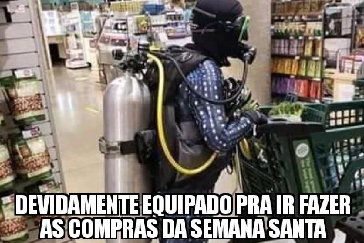 Equipamento para fazer as compras da Semana Santa