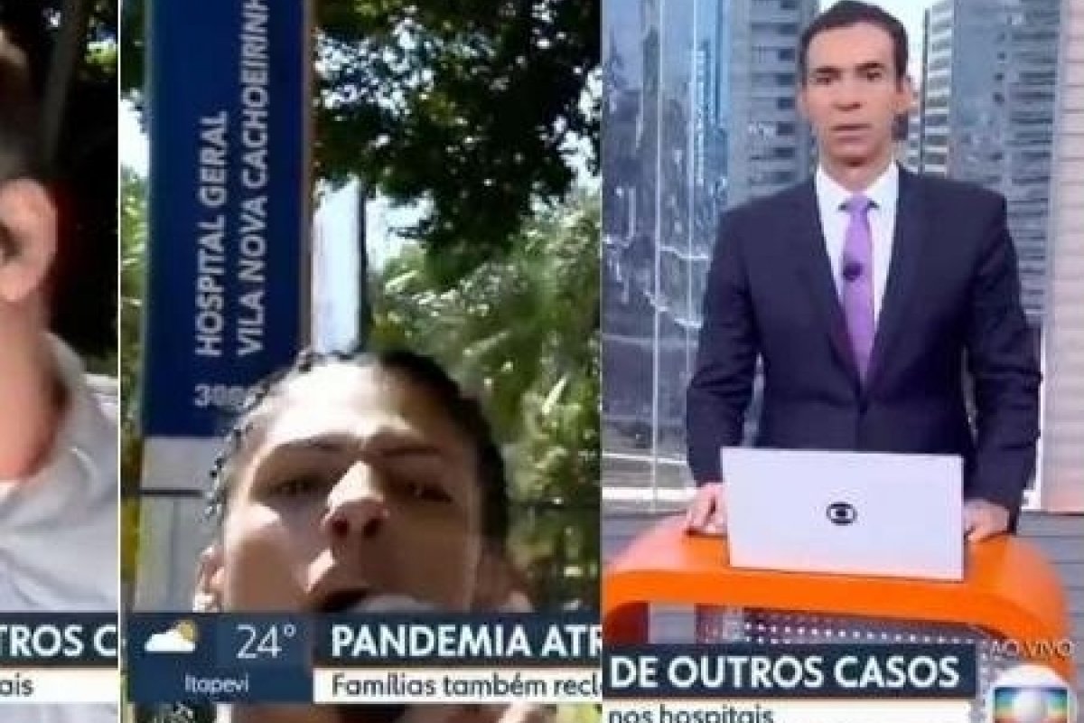 Mulher invade telejornal da TV Globo, para xingar emissora e apoiar Bolsonaro