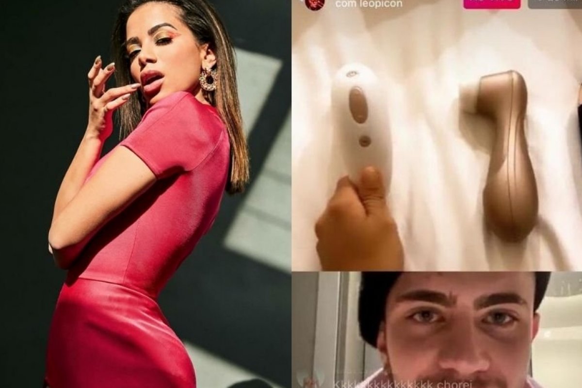 Anitta mostra coleção de vibradores durante live