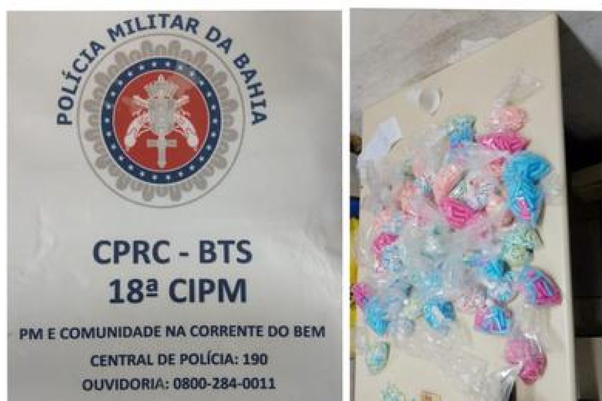 18ª CIPM apreende 53 mil reais em pinos com cocaína