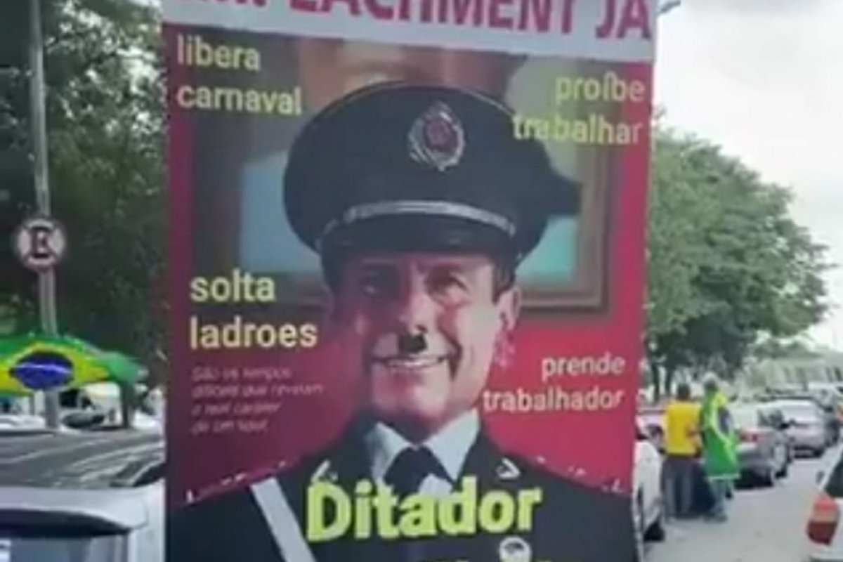 Veja Vídeo: Carreata na Av. Paulista reúne manifestantes contra Dória e Maia