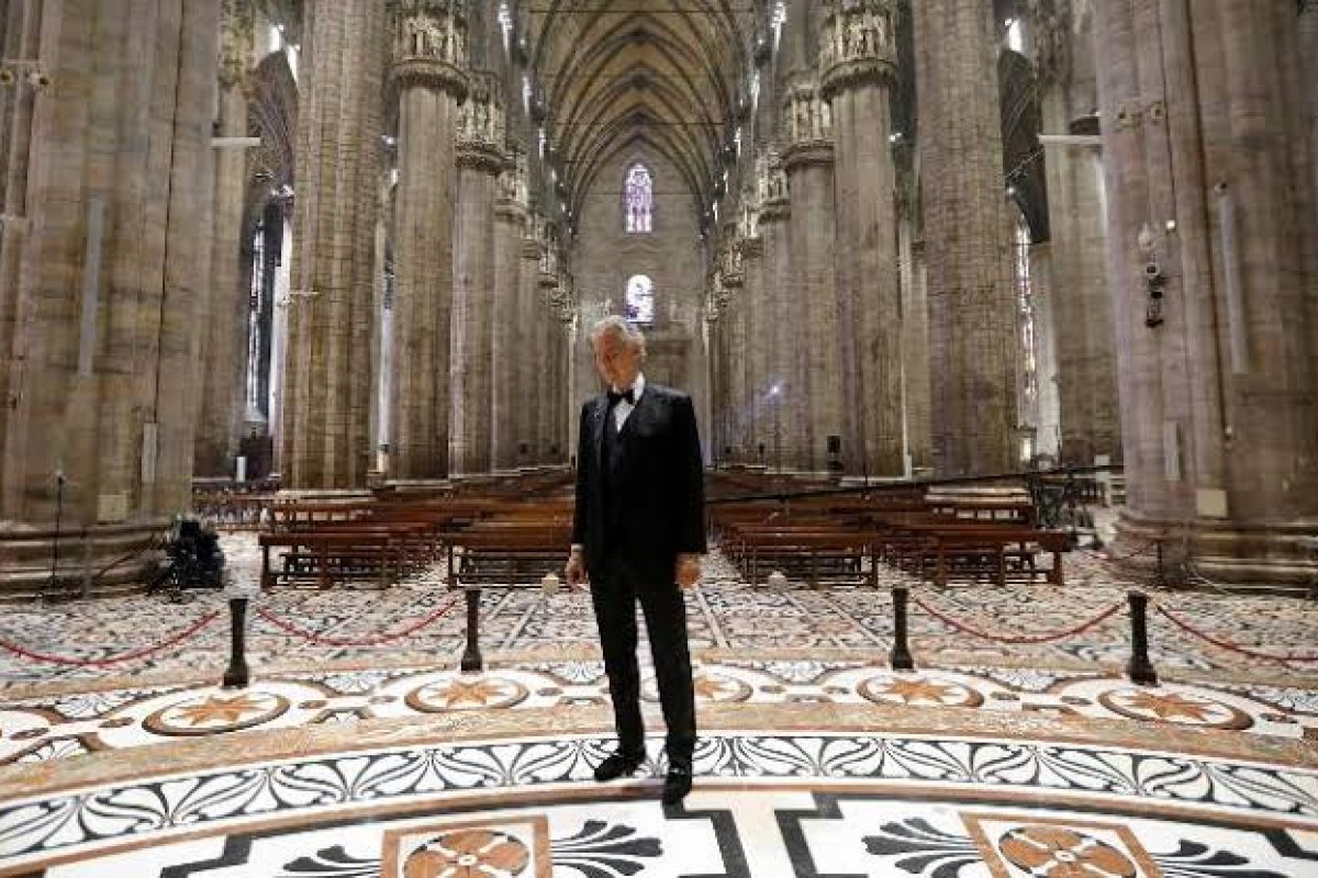 Andre Bocelli lança videoclipe 'Amazing Grace' gravado na Catedral de Milão