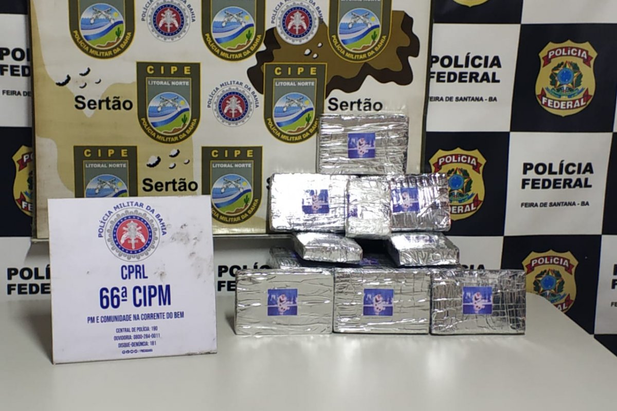 Cerca de 17,5 quilos de cocaína é apreendido durante operação da PM E PF