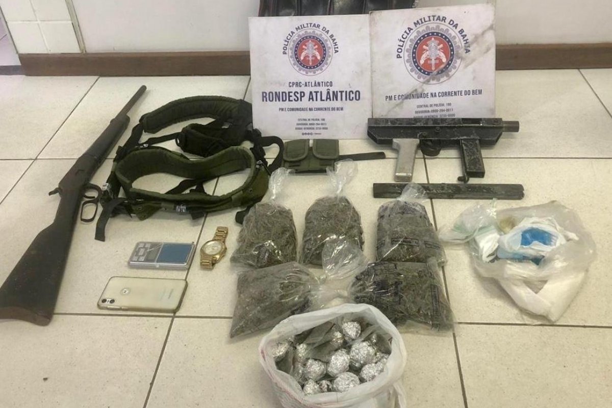 Suspeito de tráfico é preso no bairro de São Cristóvão, em Salvador