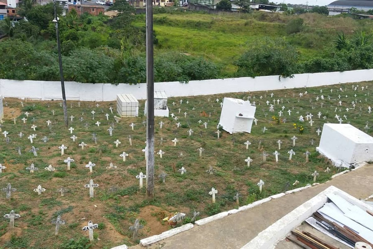 Cemitérios públicos de Salvador registram aumento de 10% em enterros por causa da Covid-19